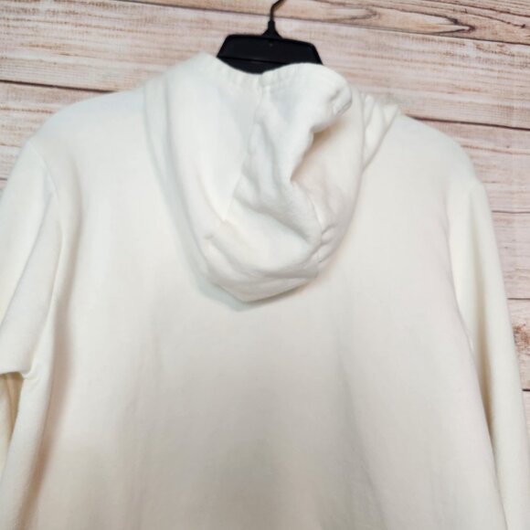 The North Face Half Dome Sweatshirt Hoodie Pullover Size L Ivory Pink Blue Women - Picture 13 of 16